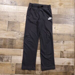 Nike Fleece Sweatpants Youth XL‎ Black Embroidered Logo Joggers
